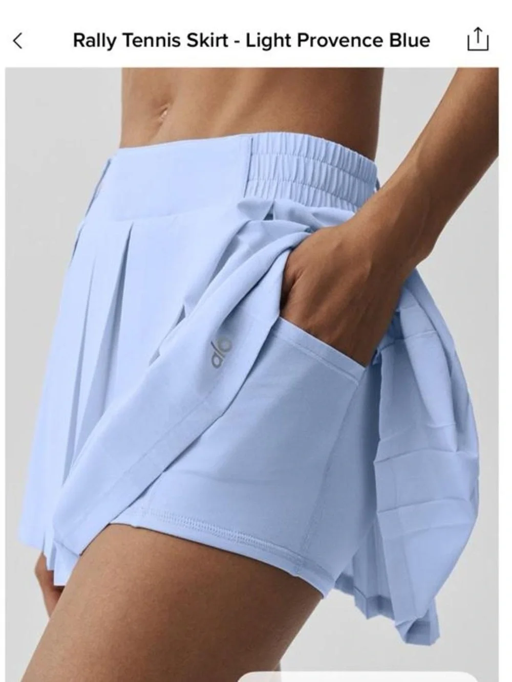 ALO Yoga - Rally Skirt “Light Provence Blue” (XS) NWT